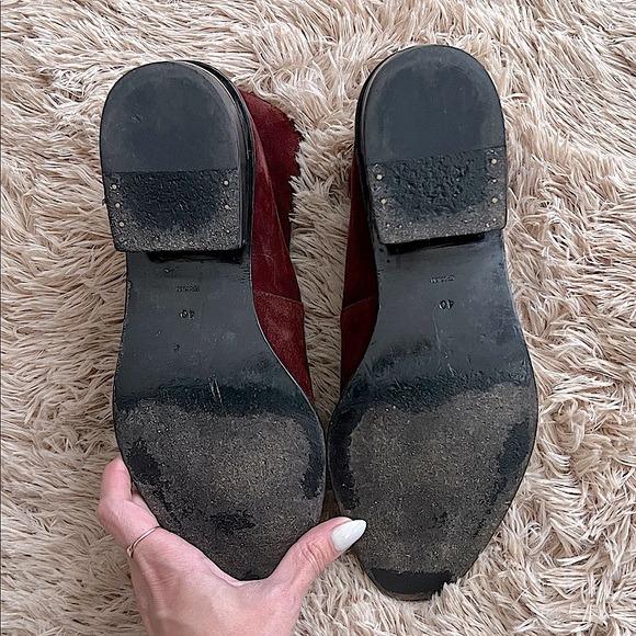Alexander Wang Wine/Maroon Suede Ankle Boots EUC Size 40 (9.5US) - Picture 8 of 9